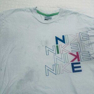 Vintage Nike Graphic Tee 2XL White Retro Typography Made in Canada